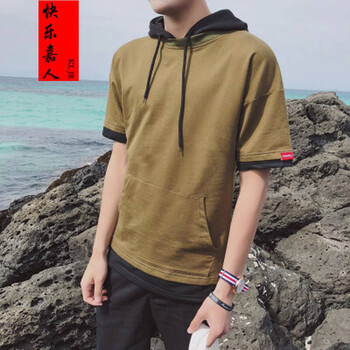 快樂(lè)嘉人 長(zhǎng)袖 男士T恤 W18602軍綠色 XL，L，M，XXL，XXXL