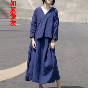 如素慢衣 純色 口袋 連衣裙