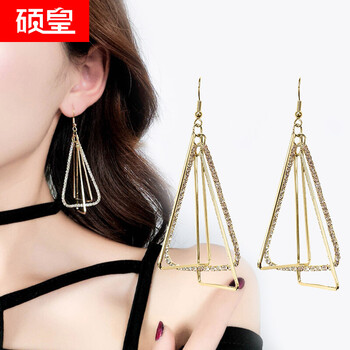 歐美三角水晶耳環(huán)