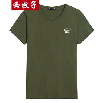 西牧子 短袖 男士T恤 軍綠色 M