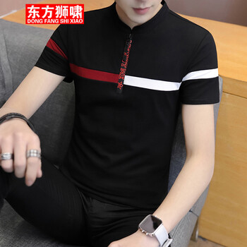東方獅嘯（DONG FANG SHI XIAO） 短袖 男士T恤 61047黑色 