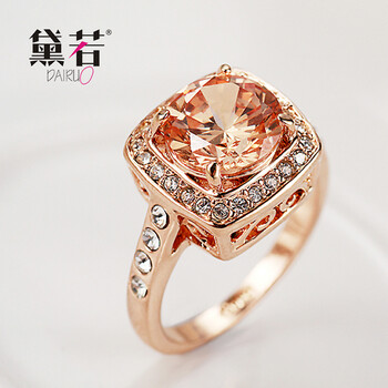 黃水晶戒指金