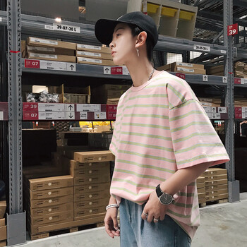 普戈斯（PUGESI） 短袖 男士T恤 粉色 S，XL，L，XXL，M