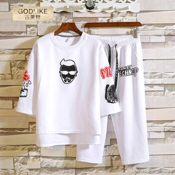 古萊登（GODLIKE） 短袖 男士T恤 B1178白色套裝 S，XL，L，XXL，XXXL，M