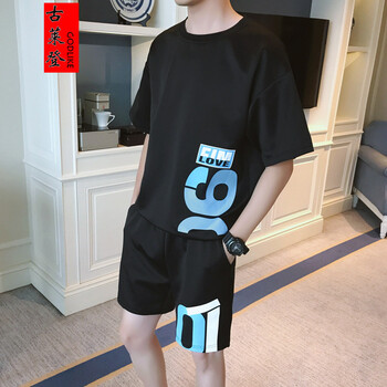 古萊登（GODLIKE） 長(zhǎng)袖 男士T恤 D411黑色套裝 S，XL，L，XXL，M，XXXL