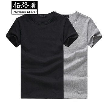 拓路者（Pioneer Camp） 短袖 男士T恤 黑色麻灰 XL，L，M，XXL，XXXL