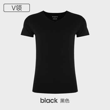 敦之盾（DONGDON） 短袖 男士T恤 V領(lǐng)黑色 XL，L，XXL，XXXL，M