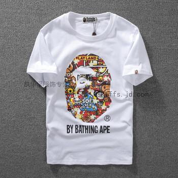 A BATHING APE 短袖 男士T恤 白色 S