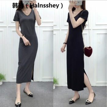韓矽（Halnsshey） 純色  連衣裙