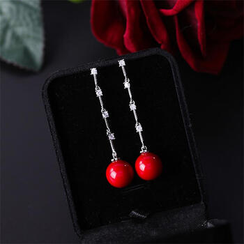 KASIYU耳環(huán)，耳環(huán)，耳夾925銀針/合金/合成珍珠