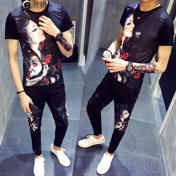 C2潮朝（C2 CHAOZHAO） 短袖 男士T恤 黑色 XL，L，XXL，M，XXXL