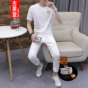 古萊登（GODLIKE） 短袖 男士T恤 802款白色 XL，L，加大，XXXL，XXL，M