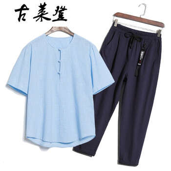 古萊登（GODLIKE） 短袖 男士T恤 天藍青褲 XL，L，XXL，XXXL，M