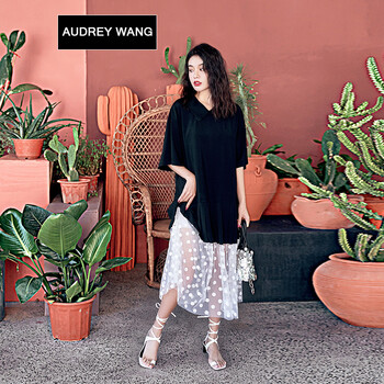 AUDREYWANG  紗網(wǎng) 連衣裙