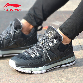 李寧（LI-NING）籃球鞋標(biāo)準(zhǔn)黑/冷灰 