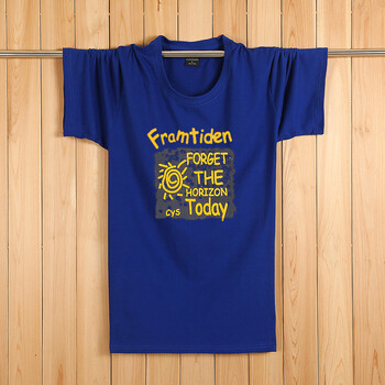 K L B ZHE 短袖 男士T恤 藍色 XL，L，M，XXL，XXXL，加大