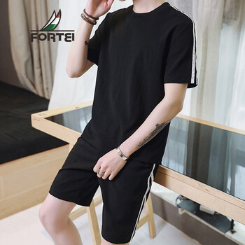 富鋌（FORTEI） 短袖 男士T恤 D82黑色 XL，L，XXL，M，XXXL