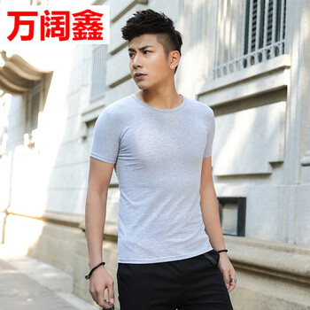 罕都（HANDU） 短袖 男士T恤 淺灰色(短袖圓領(lǐng)) S，XL，L，M