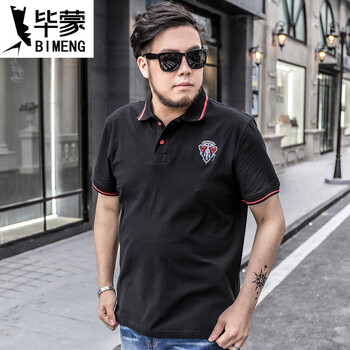 畢蒙（bimeng） 短袖 男士T恤 黑色 加大，XXL，XXXL