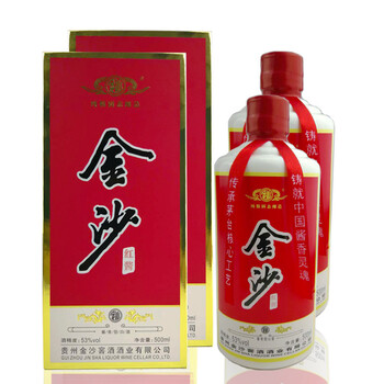 金沙回沙酒53度375mL-500mL，500ml 醬香型，醬香