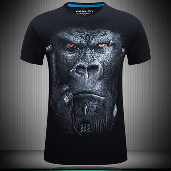 K L B ZHE 短袖 男士T恤 黑色 S，XL，L，M，XXL，加大，XXXL