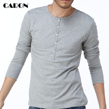 卡戎 長(zhǎng)袖 男士T恤 灰色 S，XL，L，XXL，XXXL，M