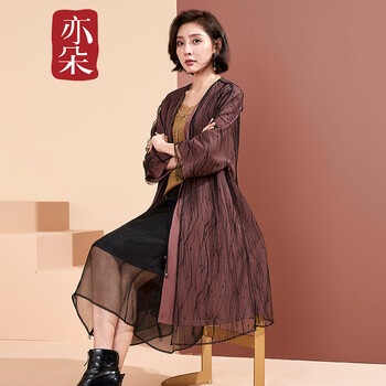 亦朵 一字領 長袖 女 短外套 綁帶