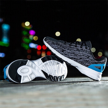 李寧（LI-NING）跑步鞋黑/亮光藍(lán)-3M反光 