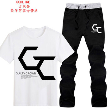 古萊登（GODLIKE） 短袖 男士T恤 5#長(zhǎng)褲套裝 