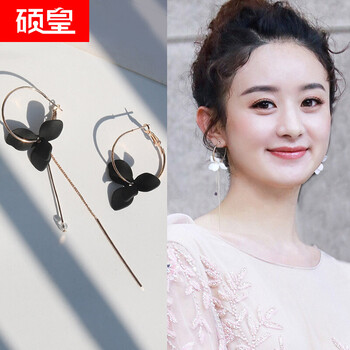 黑色水晶耳環(huán)女