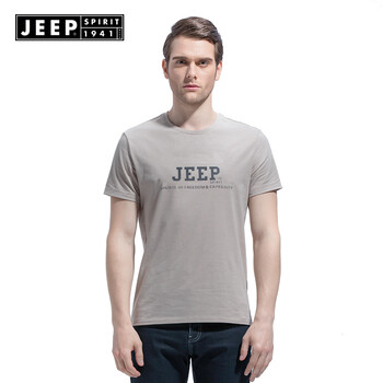 吉普（JEEP） 短袖 男士T恤 卡其（偏小碼） 