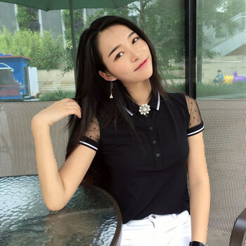 領(lǐng)信哥弟裝冊專 蕾絲 短袖 T恤 女 POLO領(lǐng)