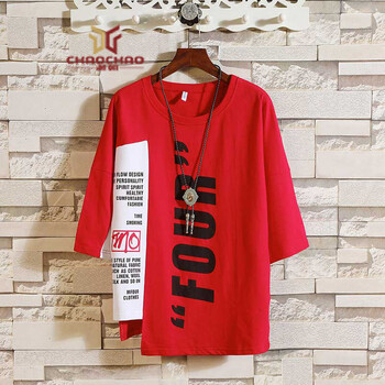 C2潮朝（C2 CHAOZHAO） 短袖 男士T恤 紅色上衣 S，XL，L，XXL，M，XXXL