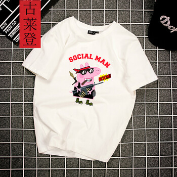 古萊登（GODLIKE） 短袖 男士T恤 664-2白 S，XL，L，M，XXL，XXXL