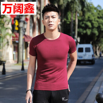 罕都（HANDU） 短袖 男士T恤 酒紅色(短袖圓領(lǐng)) S，XL，L，M
