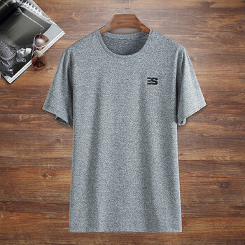 維恩克 短袖 男士T恤 淺灰色（圓領(lǐng)版） XL，加大，XXL，XXXL