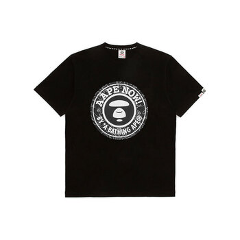 Aape 短袖 男士T恤 AAPTEM0058XXA黑色 