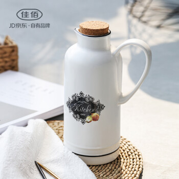 佳佰 北欧简约陶瓷冷凉水壶热水壶水具耐热茶壶家用带盖大容量1000ML冷水壶