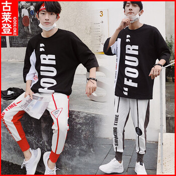 古萊登（GODLIKE） 七分袖 男士T恤 紅色 S，XL，L，XXXL，M，XXL