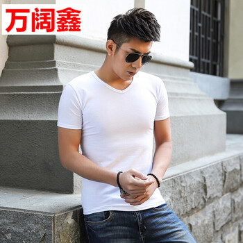 罕都（HANDU） 短袖 男士T恤 白色 短袖v領(lǐng) S，XL，L，M