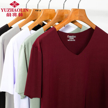 俞兆林（YUZHAOLIN） 短袖 男士T恤 酒紅 XL，L，XXL，M，XXXL