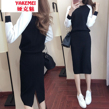 婭克魅（YAKEMEI） 純色 飄帶 連衣裙