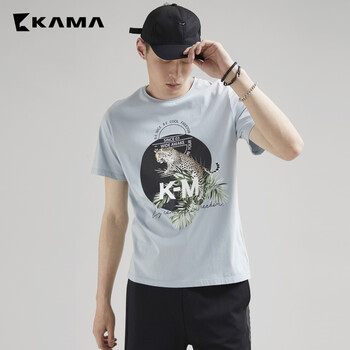 卡瑪（KAMA） 短袖 男士T恤 灰色 