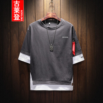 古萊登（GODLIKE） 短袖 男士T恤 深灰色 S，XL，L，XXXL，XXL，M