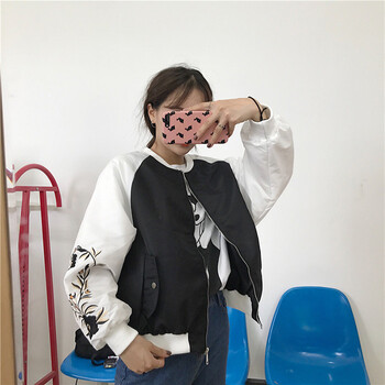 暢印 高領(lǐng) 長(cháng)袖 女 短外套 拉鏈