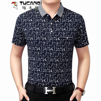 啄木鳥（TUCANO） 短袖 男士T恤 藏青Z001DT8707 S，XL，L，XXL，M