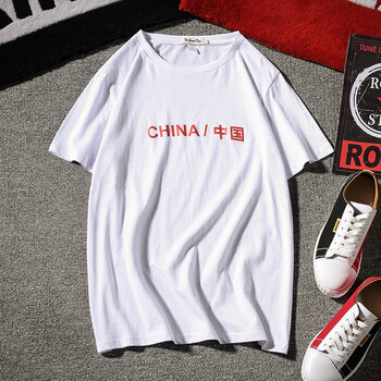 古萊登（GODLIKE） 短袖 男士T恤 中國(guó)白色 XL，XS，L，XXXL，加大，XXL，M