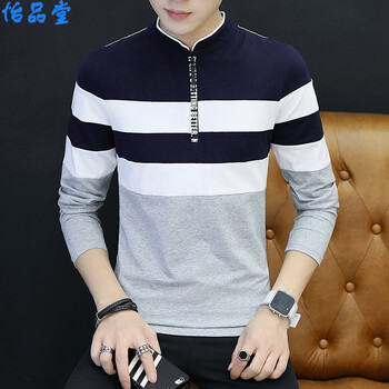 洛萊娜（ROBE DE REINE） 長(cháng)袖 男士T恤 下灰 