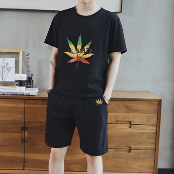 柏裳（POSHAWN） 短袖 男士T恤 DS80黑色 