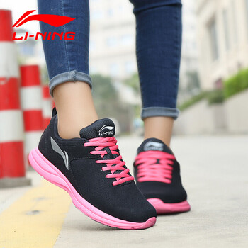 李寧（LI-NING）跑步鞋新基礎(chǔ)黑/蕉紅色-3 37